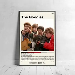 The Goonies Movie Poster | Richard Donner Minimalist Movie Poster, Vintage Retro Art Print, Custom Poster, Wall Art Print, Home Decor