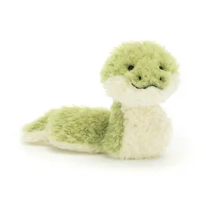 Little Snake Plush with Jellycat Gift Bag – Soft Green Snake Stuffed Animal, Cute Reptile Plush Toy, Kawaii Animal Gift for Kids, Girls, Boys & Plush Collectors, Cozy Room Decor