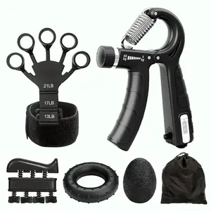 5PCS Grip Strength Trainer Kit Adjustable Hand Grip Strengthener For Muscle Building Injury Recover hand rehabilitation training,US Stock