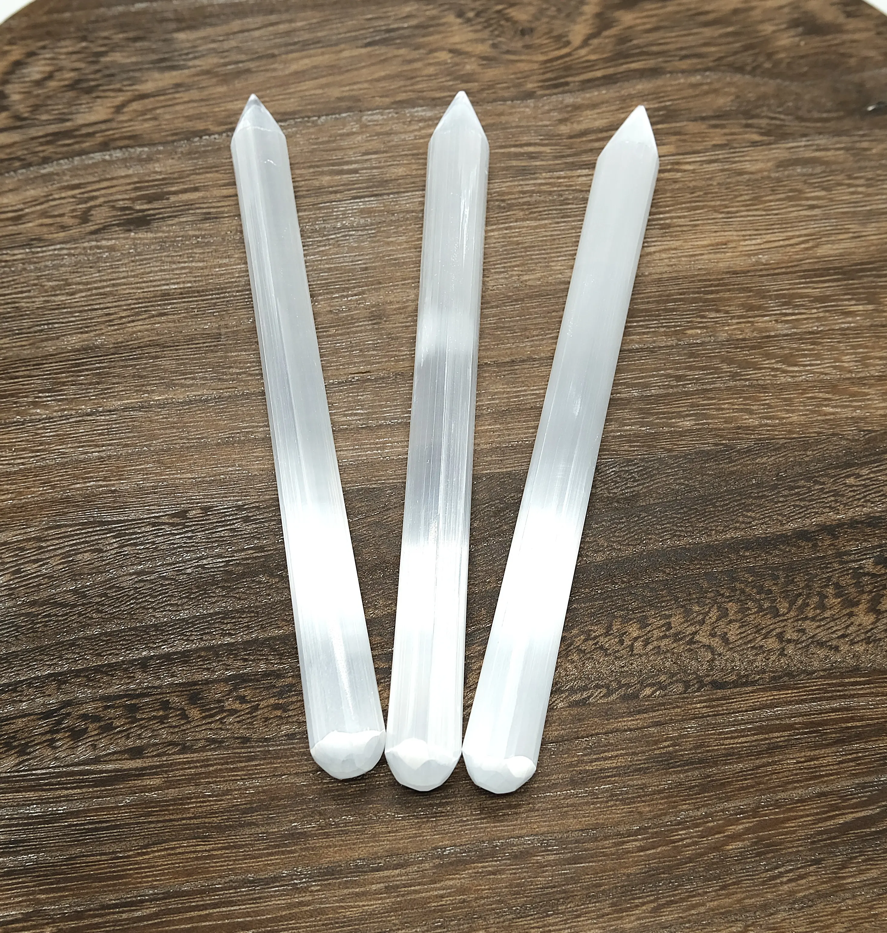 Elevate and Align Selenite 6 Inch Crystal Wand Point - Smooth Milky Sheen Spiral Design for Energy Work & Meditation