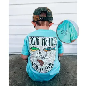 Camo Gone Fishing Lures Adult & Youth shirt, Girl and boy clothing, Southern Boy clothes, country boy clothes, family tee