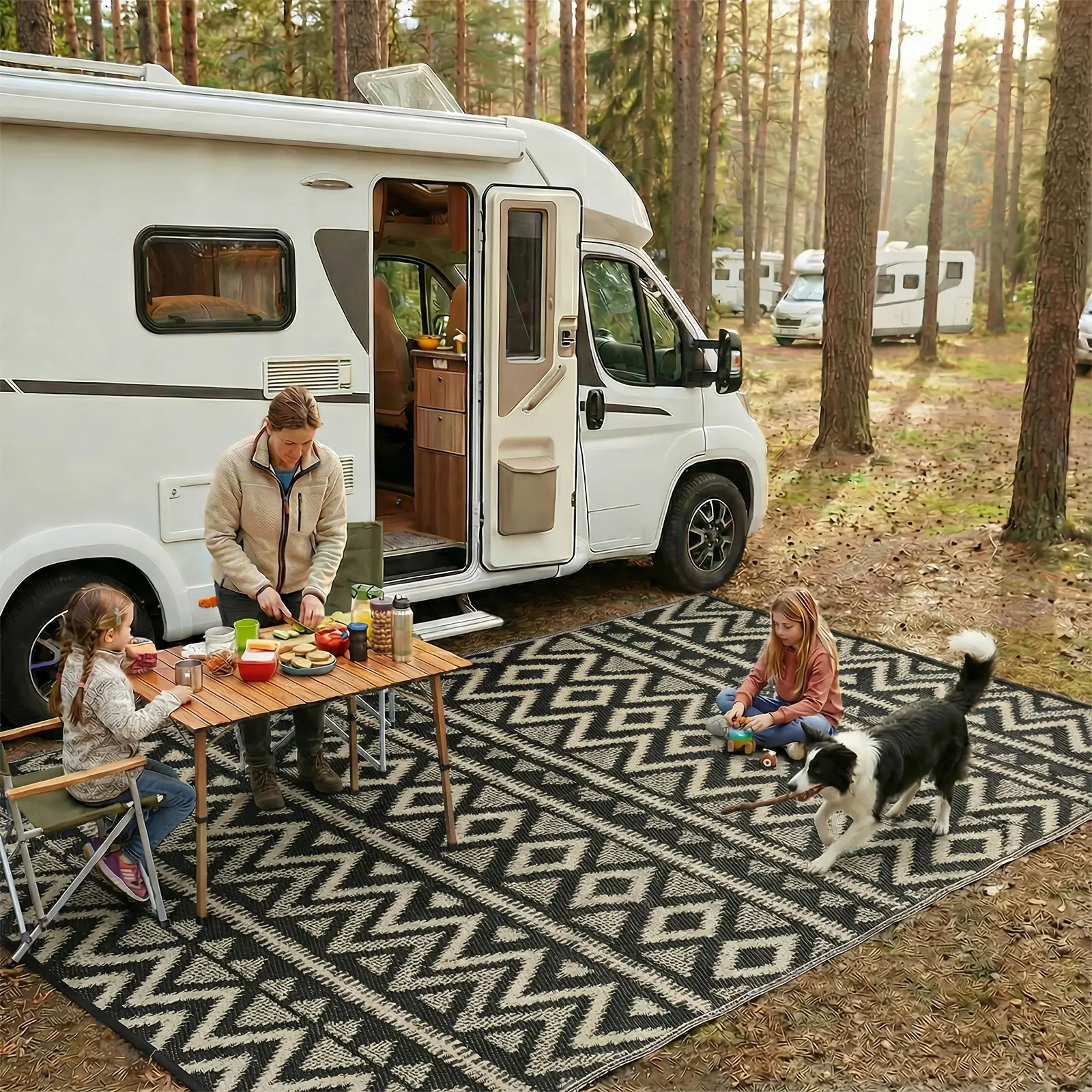 Versatile Outdoor Mat - Double-Sided Patio Mat, Compact Picnic Blanket, Ideal for Patios, Balconies, Rvs, Picnics, Camping, Beaches, And Garden Decoration. Suitable for Families, Friends, And Outdoor Lovers, for Christmas And Halloween