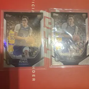 2025 Topps  Cooper Flagg Lot Of (2) Raw Cards Lot Contains (1) Flagg RC HOLO and (1) Flagg RC Wave