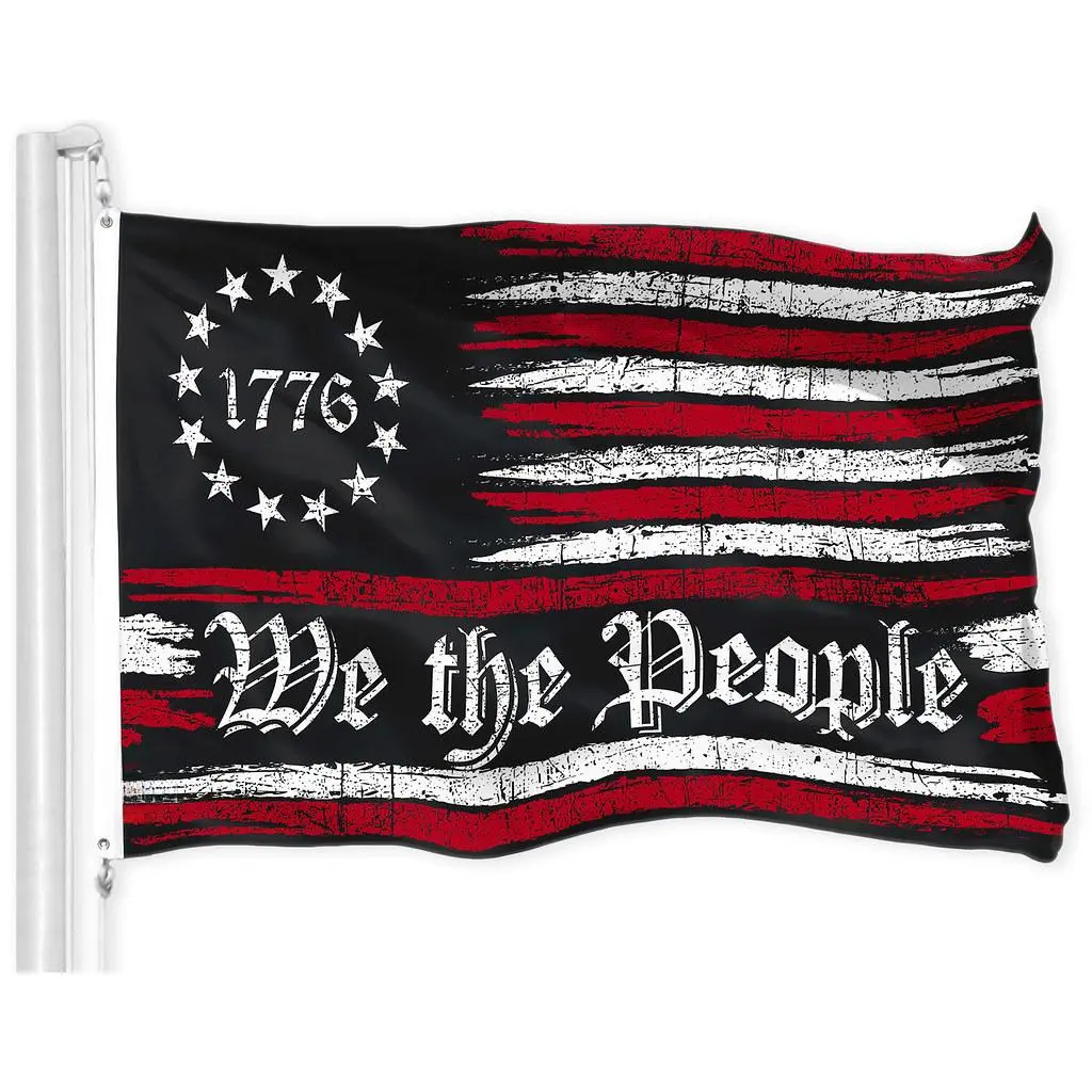 We the People American Historical Banner - 3x5 Ft LiteWeave Pro Series 150D Polyester Printed Flag, Indoor/Outdoor Use, Vibrant Colors, Brass Grommets, Thickened Wear-Resistant Fabric (Thicker Than 75D-100D Polyester)