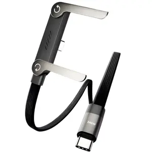 240w Data Charging Cable Fast Charge Stand Foldable PD Line Phone Tablet Holder Type-C to Type-C/PD Converter Foldable Phone Stand with PD Charger