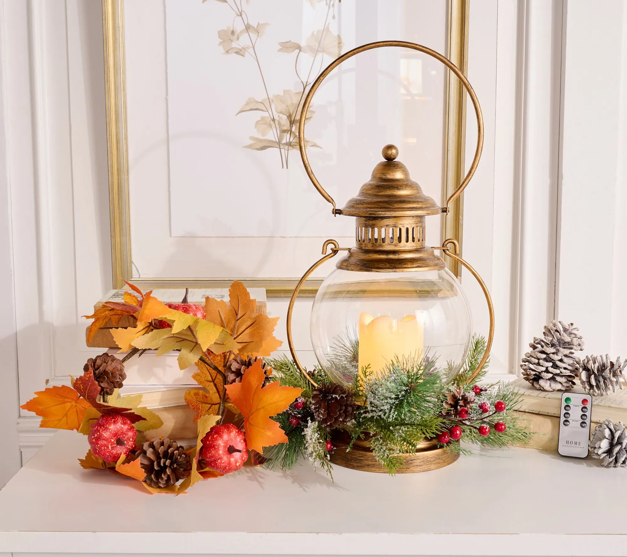 Home Reflections Indoor/Outdoor 16" Hanging Lantern Home Reflections Indoor/Outdoor 16" Hanging Lantern
