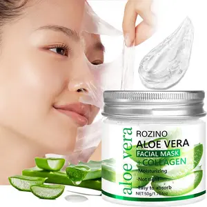 Aloe Vera Collagen Facial Mask, Deep Hydrating & Moisturizing Facial Mask, Soothing Redness & Sensitivity Facial Mask for Women & Men, Hydrate, Moisture