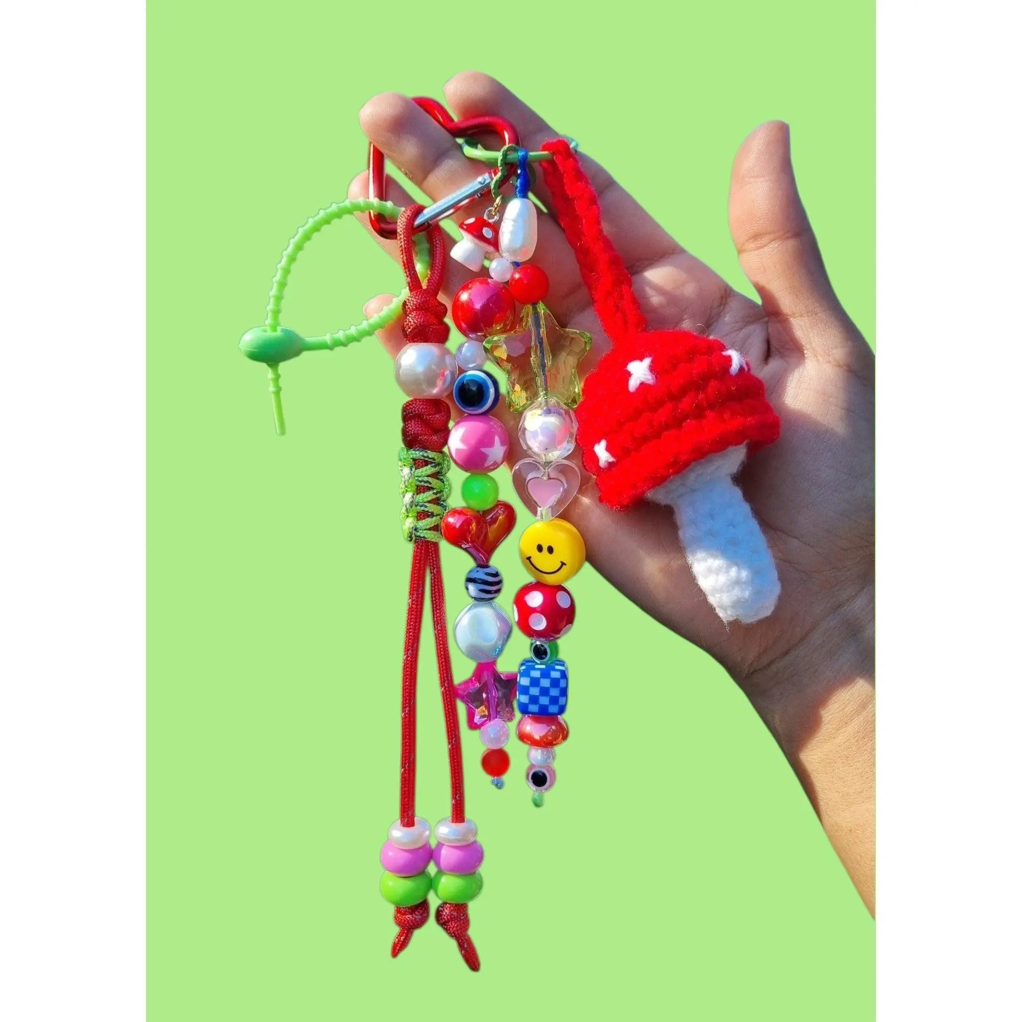 Mushroom Bag Charm, Luggage & Bag Accessory, Cute Decorative Charm for Handbags