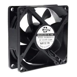 SXDOOL 80mm DC 12V Waterproof IP68 Cooling Fan,80X80X25mm High Speed CFM 3600RPM ,for Computer Chassis Cabinets PC Cooler