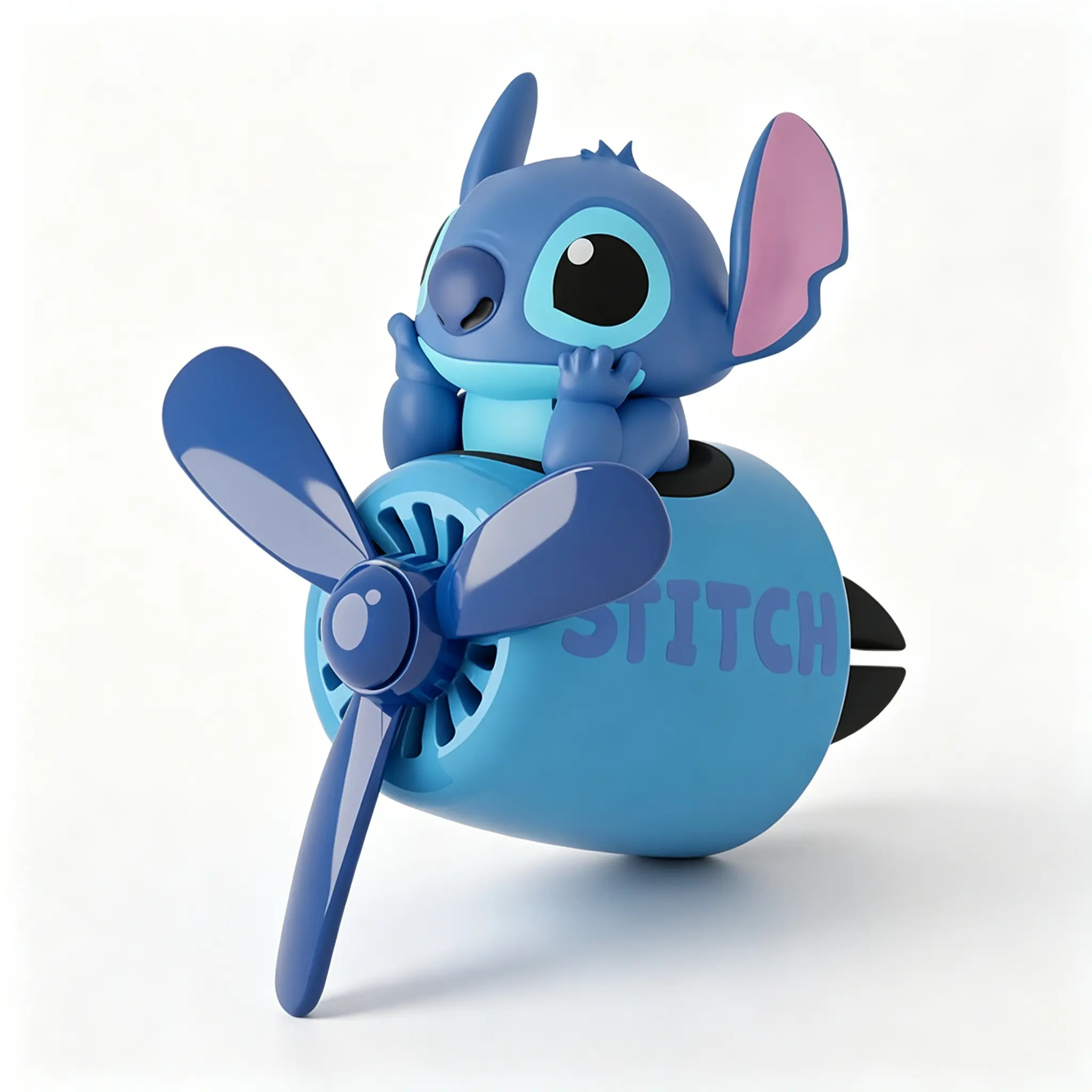 Disney Stitch Car Air Freshener Fan Vent Clip Spinning Propeller Decoration And Cooling Breeze For Vehicle Interior