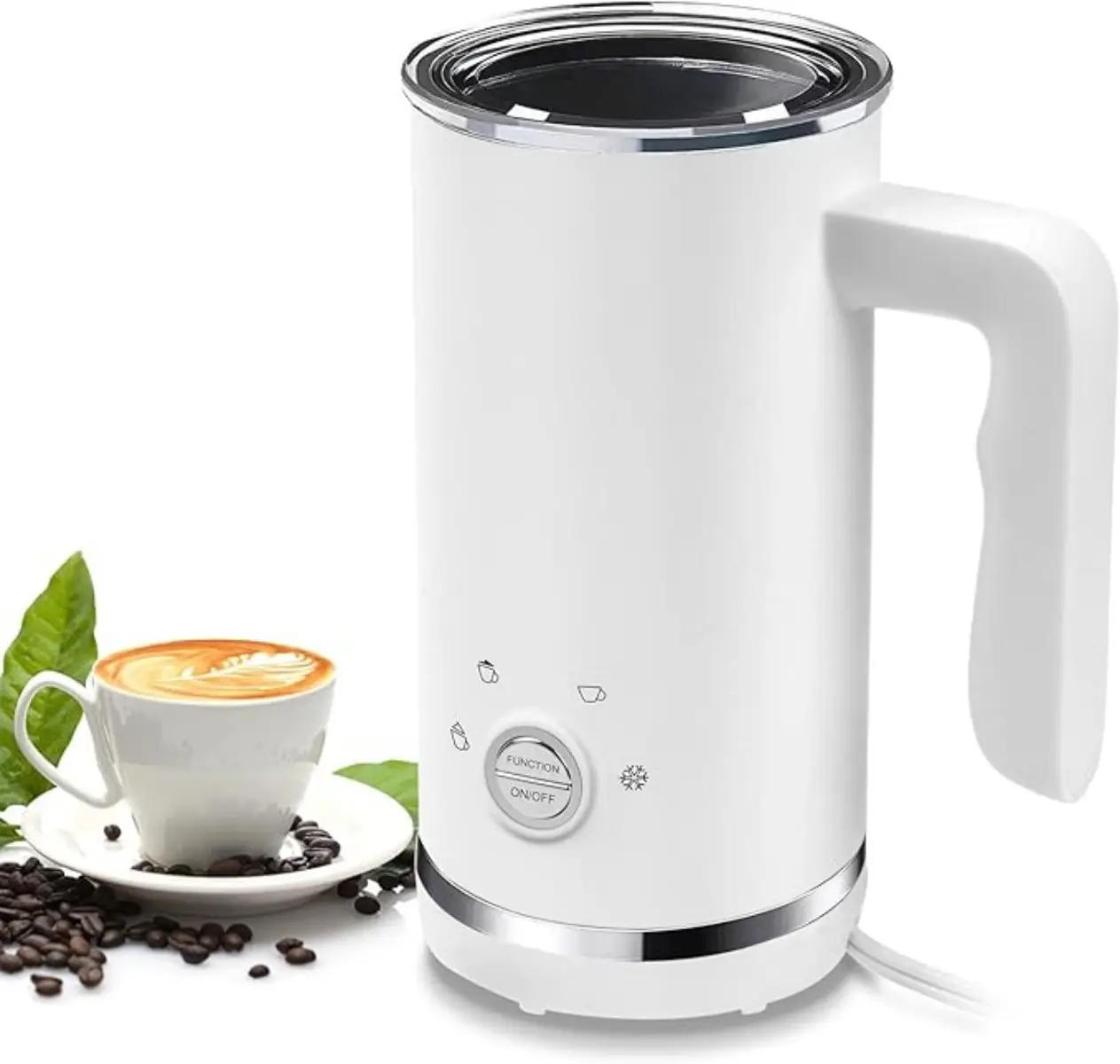 Automatic Milk Frother 4 in 1 Electric Hot and Cold Milk Frother Warmer for Milk Latter Foam Maker Hot Chotolates