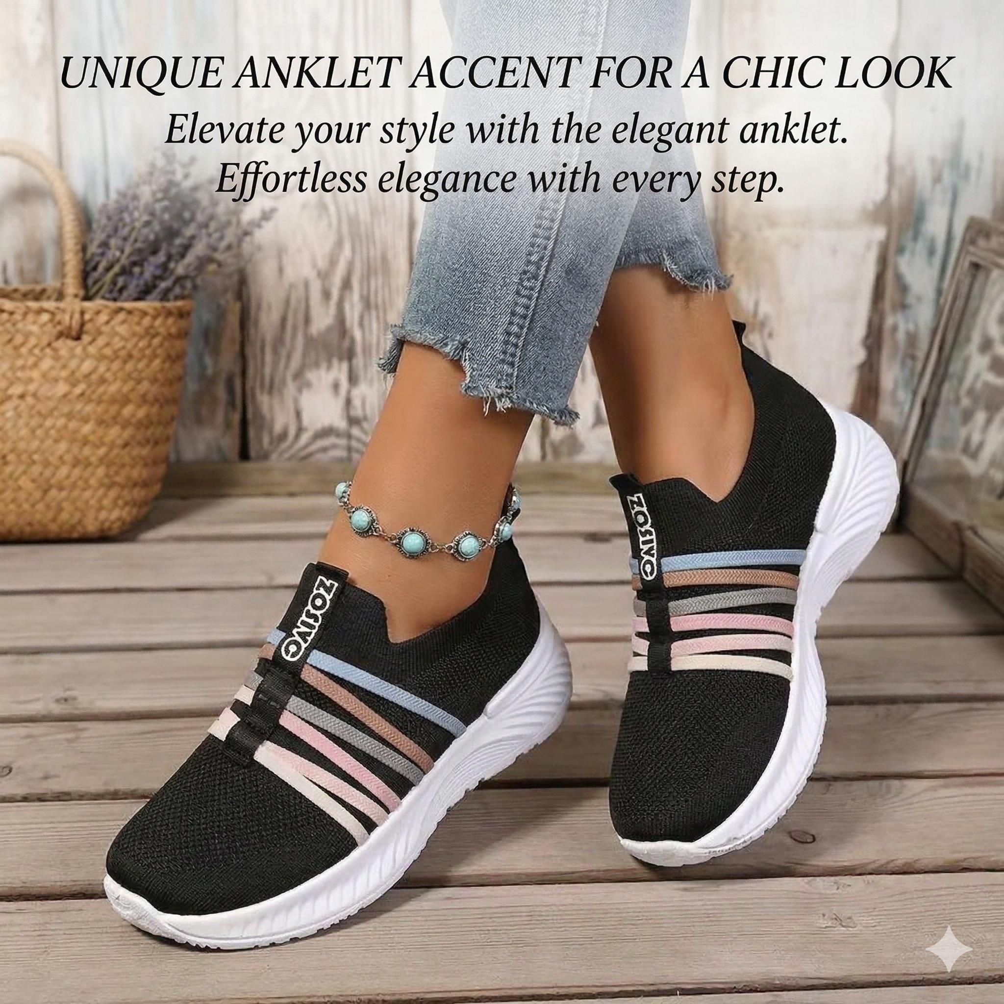 Walk on Clouds! Thick Sole Breathable Slip-On Sneakers | Casual Women's Knit Athletic Shoes