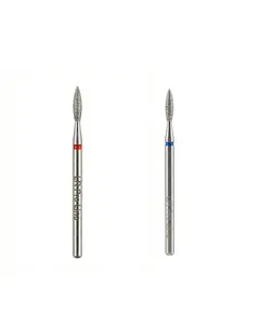 LR PRO LINE Slim Flame Bit - Professional Diamond Nail Drill Bit for Cuticle Prep & Russian Manicure