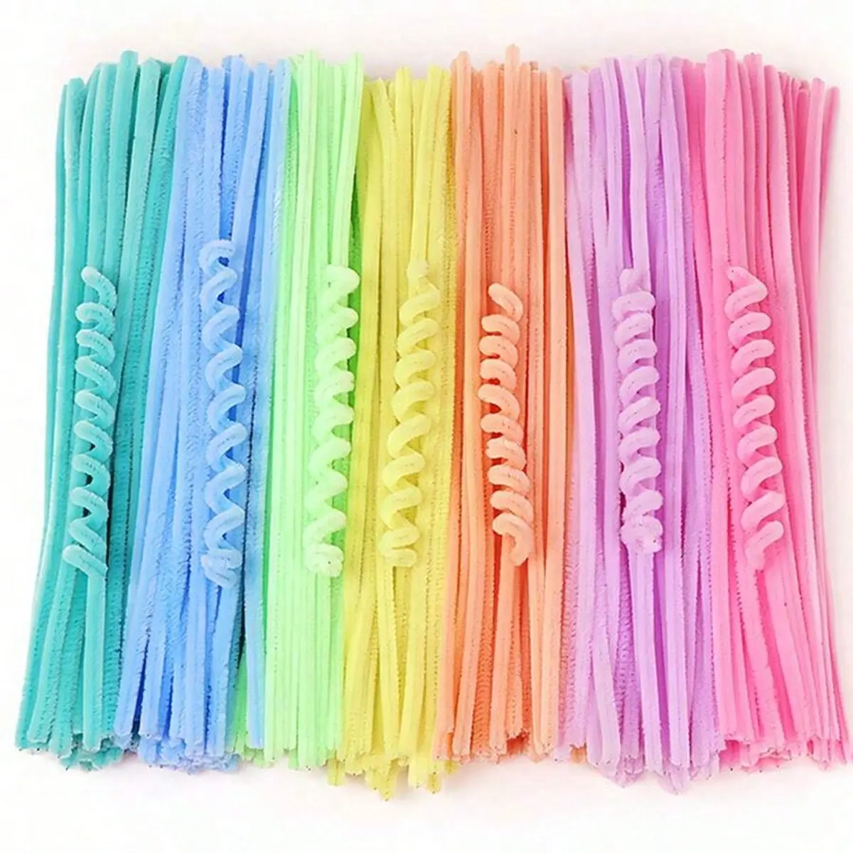 Cheniere Chenille Twisting Sticks, Lightweight Chenille, Mixed Color Macaron Shimmer Heads, Pipe Cleaner Craft Tool, Great for DIY Projects & Home Decor