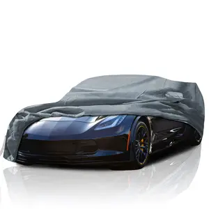 3 Layer Custom Fit Car Cover for Chevy Corvette C7 Durable Dustproof Full Coverage Windproof with Mirror Pockets