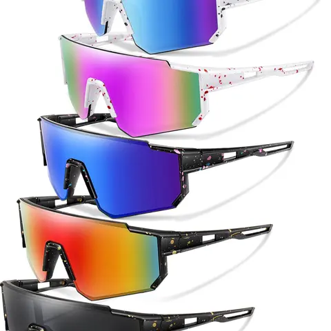 Unisex Sporty Cycling Sunglasses, Biking Sunglasses, Outdoor Sports Sunglasses, Trendy Sunglasses for Everyday Use, Fashion Accessories for Outdoor Activities