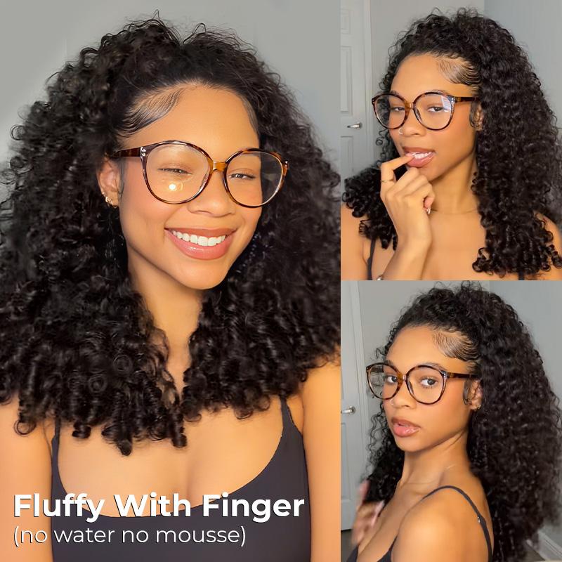 ISEE HAIR 250% Density Burmese Curly Wear Go Half Wig InvisiFit Strap Flip Over Wig for Beginners#iseehairbeauty #TikTokShopHolidayHaul