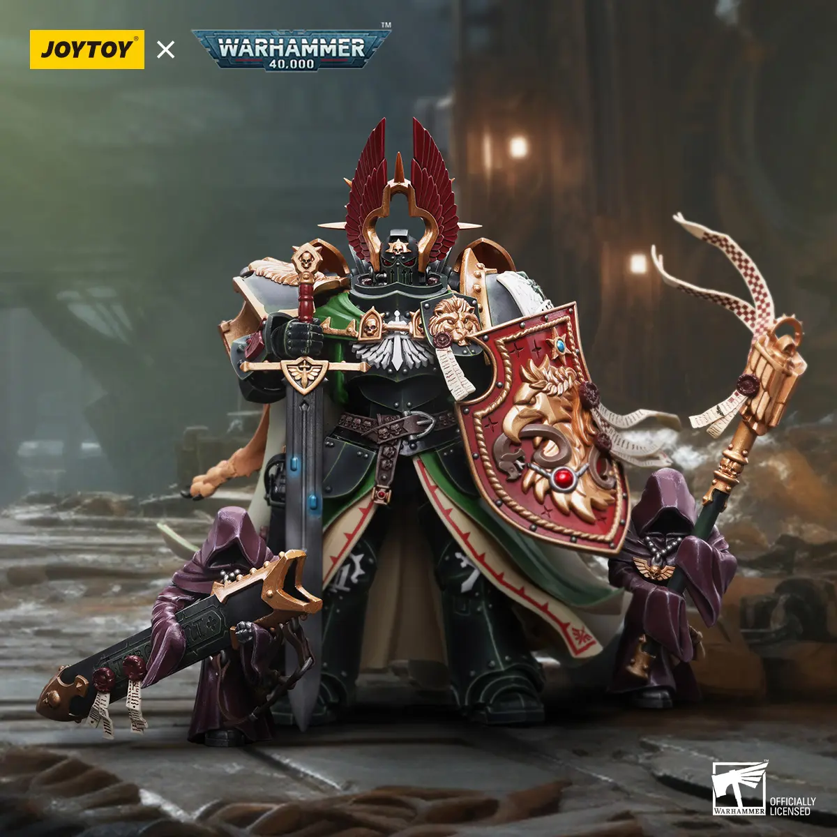 JOYTOY Warhammer 40K & The Horus Heresy Dark Angels Primarch Lion El'Jonson Primarch of the I Legion 1/18 Limited Edition Action Figure Model Collectible for Birthday Christmas Display Figurine