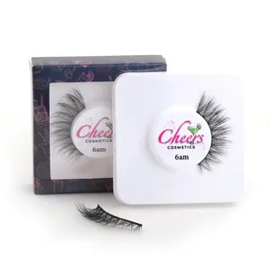 6 am Eyelashes - Black Cotton Eyeliner Effect Band for Realistic and Long-Lasting Eyelash Extensions Makeup Cosmetic Eyelashes Extensions