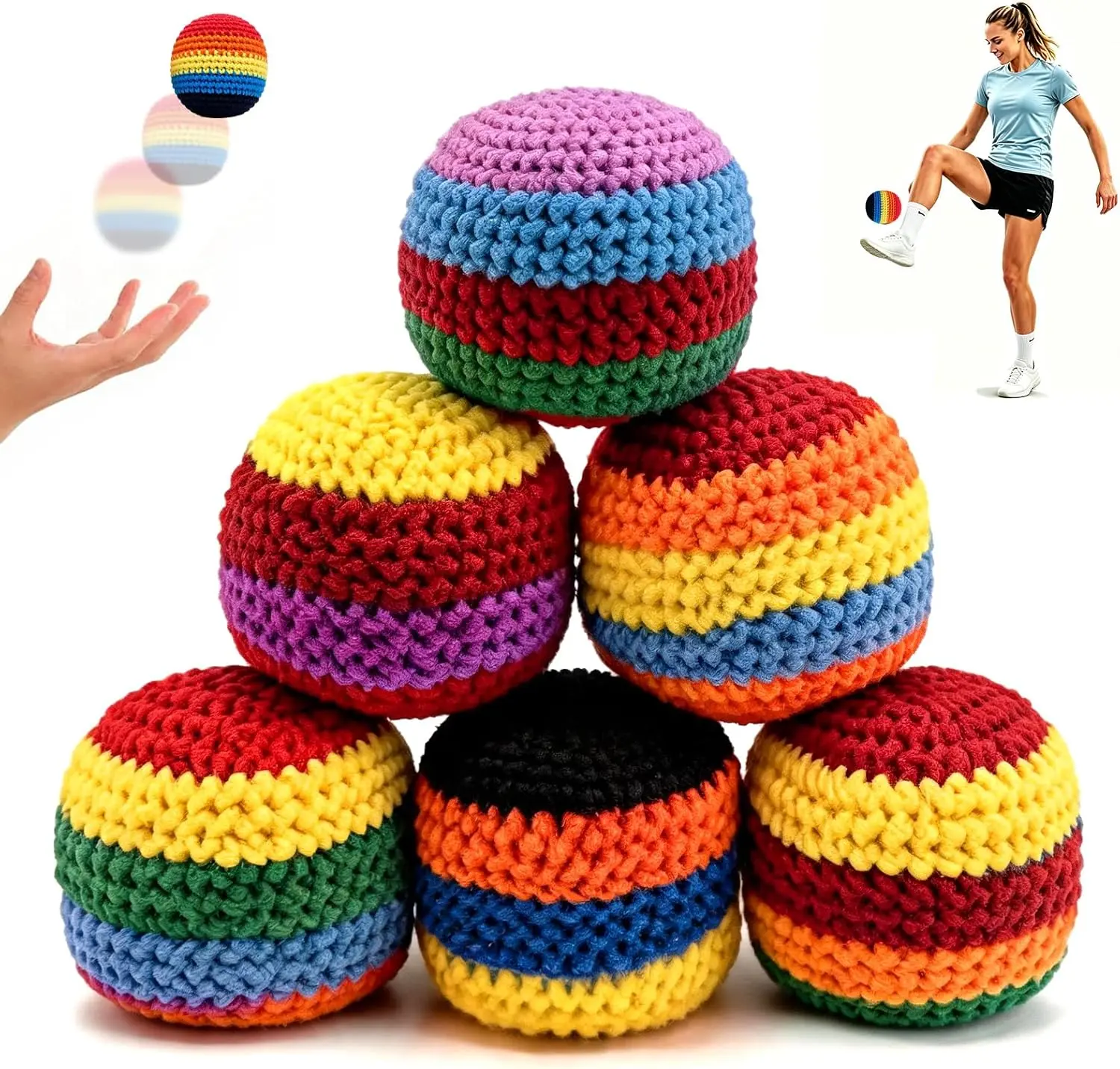 Hacky Footbag Sack Soft ASMR Squishy Durable Juggling & Outdoor Game  Portable Fun for Beach Camping Backyard & Summer Party