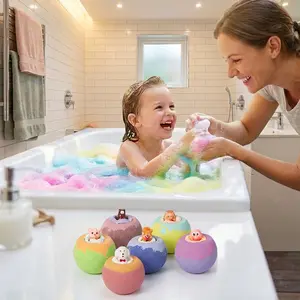 Toy Bath Salt Balls Set of 6, Handmade Natural Ingredients, Gentle Skin Cleansing & Moisturizing, Long-Lasting Scent, Perfect Gift