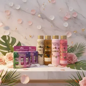 Nativa Herbal Bundle Hair Care and reconstruction Set Shampoo, condicionter rosemary and onion + 2 boxes of hair ampoules