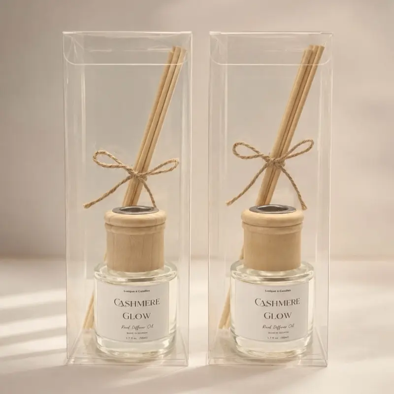 Cashmere GlowReed Diffuser Set 50ml   Aromatherapy Diffuser with Sticks - Calming Home Fragrance Air Diffuser for Bathroom, & Office - Gift Set  Scented Oil