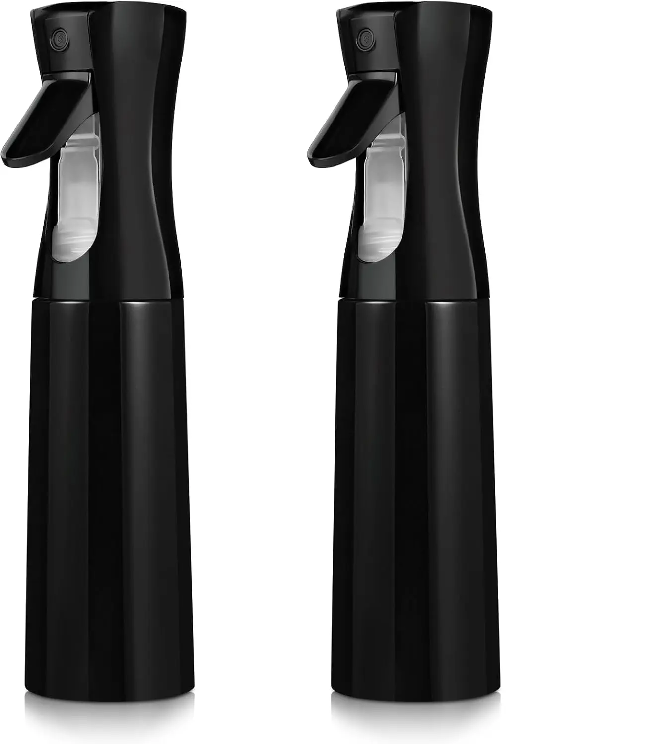 2-Pack Continuous Fine Mist Spray Bottles for Hair - Ultra-Fine Mist for Hairstyling, Cleaning, Plants & More - BPA-Free, Leak-Proof, 360° Spray, Durable - 300 ml/10.1oz per Bottle - Unisex