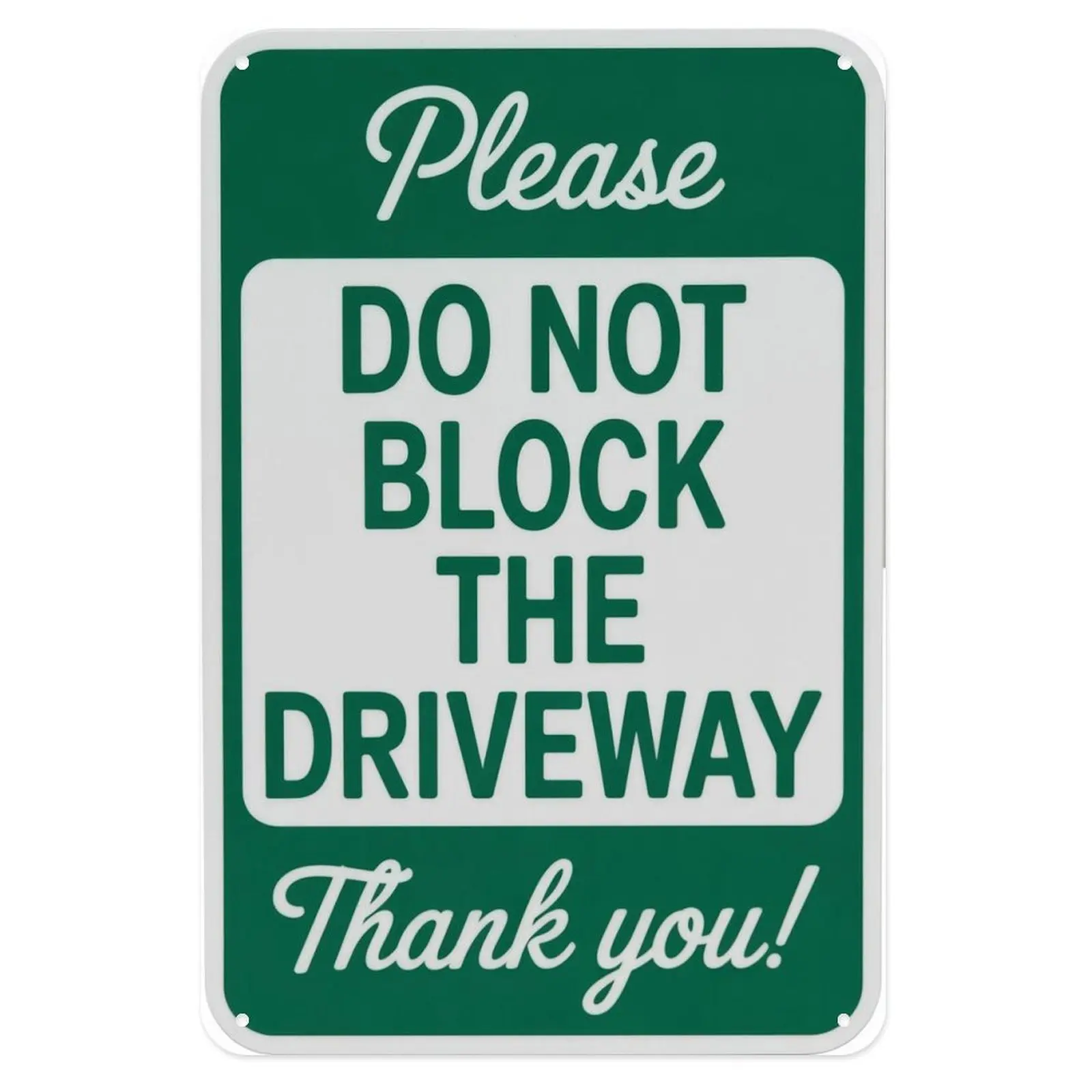 Please Do Not Block Driveway No Parking Tin Sign Vintage Driveway Warning Metal Sign for Garden & Yard Bar, Porch, Garage Home Decor 8 X 12 In, Easy to Hang