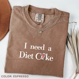 Comfort Color I Need A Diet CokeT-shirt, Retro Coke Tee, Summer Tee, Gift Your Her Him, Gift Your Mom, Soft top fit  Womenswear Casual