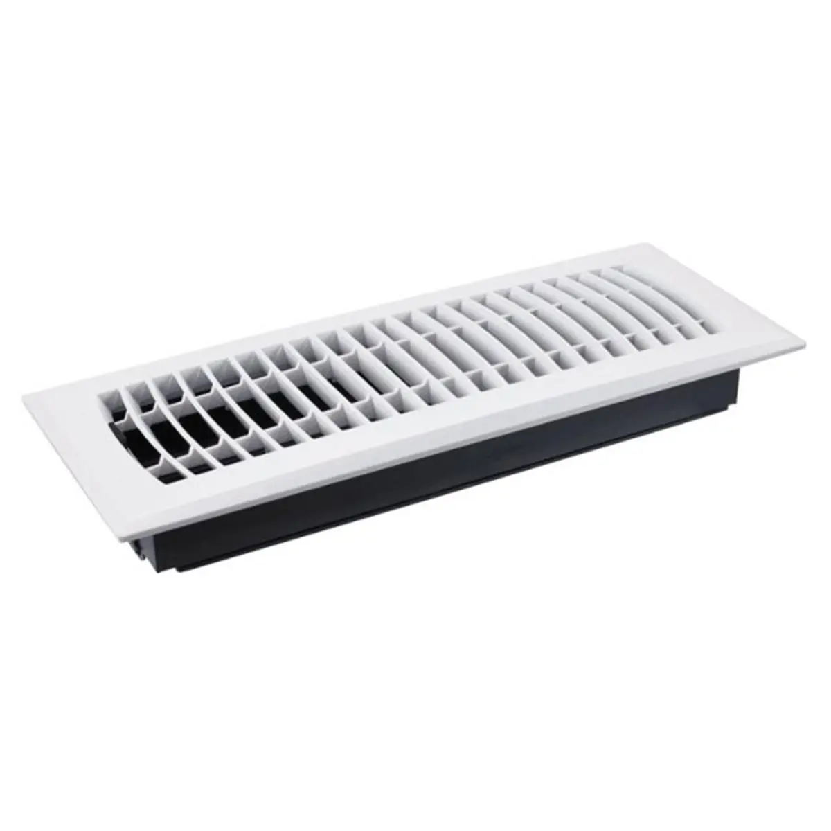 212 MAIN White ABS Plastic Rustproof Damper Floor Register, 10x4 in, Truaire C160MWP04X10 Household Appliance Part