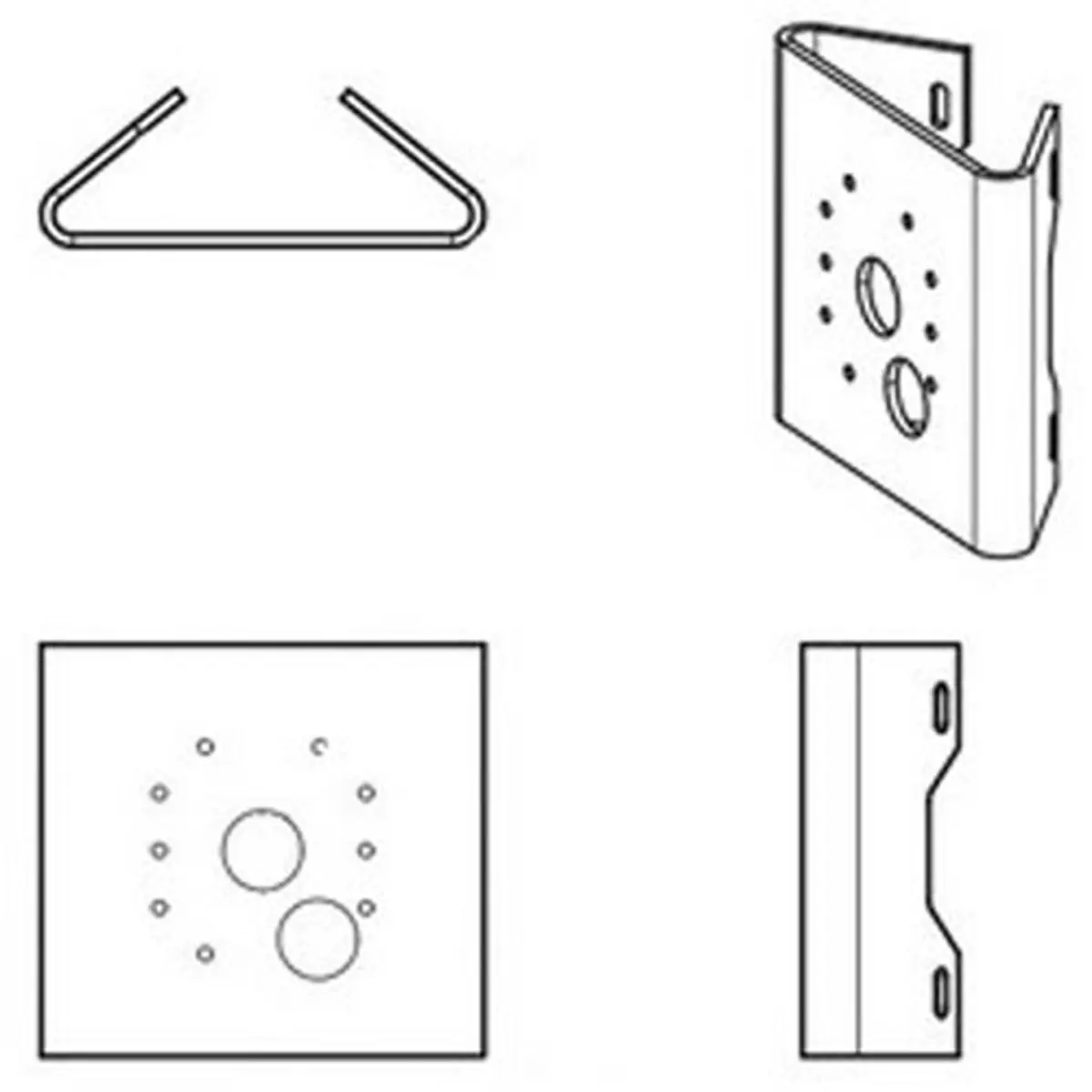 Pelco Environmental Pole Mount Bracket for Sarix IBP Series Bullet Camera