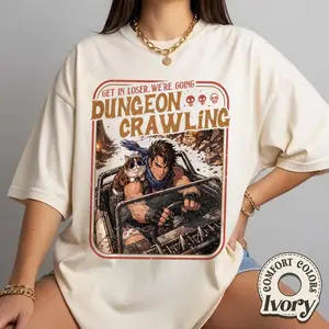 Dungeon Crawling Shirt, Comfort Colors 1717, Sci-Fi Meme Tee, Funny Adventure Graphic Top