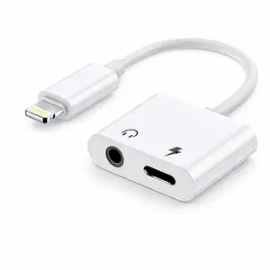 Lightning to 3.5mm Headphone Adapter with Charging – Audio + Fast Charge Splitter for iPhone
