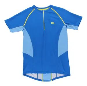 Helly Hansen Dri Fit 1/2 Zip Shirt Cobalt Blue/Light Blue/Yellow