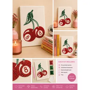 Cherry 8 Ball 5x7 Bedazzle Kit