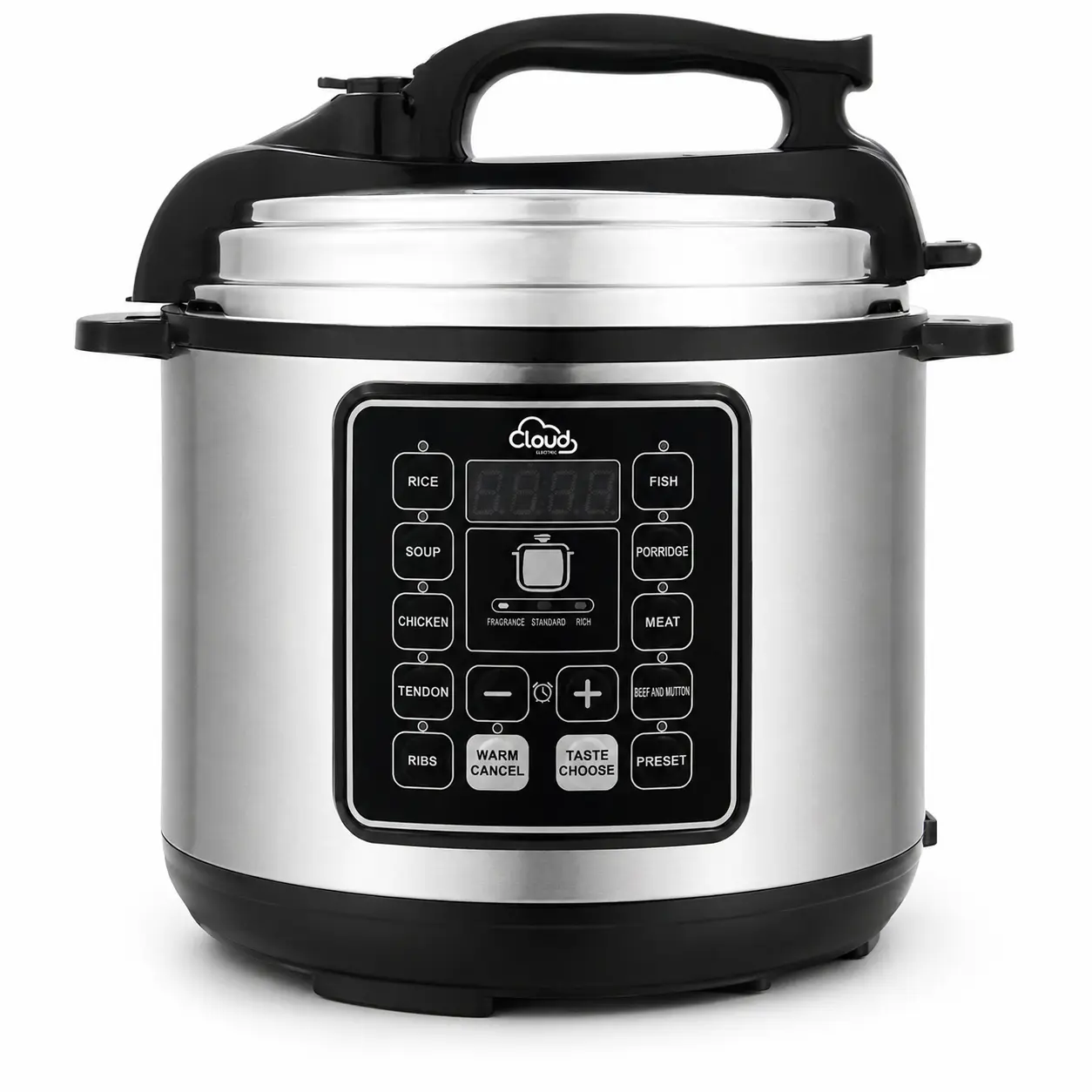 Cloud 6L Electric Pressure Cooker (CEPC6L-S) - 10-in-1, 1000W Stainless Steel Multi Cooker with Timer, Overheat Protection for Home Kitchens, Pressure Cookers