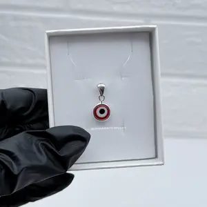 950 Silver Turkish eye pendant in various colors
