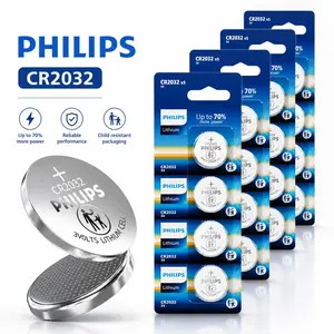 Philips CR2032 3V Coin Batteries, 5 Pack & 20 Pack Button Cell 2032 Battery, Replacement CR2032 for Remotes, Smart Locks, Watches, Key Fobs and Small Electronics