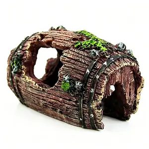 Aquarium Decorative Resin Bucket, Fish Hideout, Waterfall Sculpture, Durable Resin Material, Fish Tank Decorations, Ideal for Aquariums & Tanks