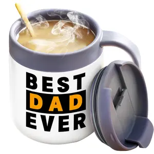Gifts For Dad, Dad Mug, Best Dad Ever Mug, Dad Gifts, Insulated Coffee Mug With Handle And Lid, Funny Dad Christmas Birthday Gifts For Husband Men Him, Fathers Gift Day From Wife Kids Son Daughter. stocking stuffer christmas present