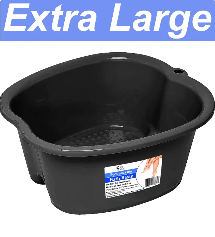 Extra Large Sturdy Foot Bath Soaking Basin Tub Foot Spa Bucket Pedicure Foot Spa Products Black Plastic Basin