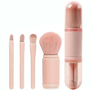4-in-1 Travel Makeup Brush Set | Portable Retractable Brushes