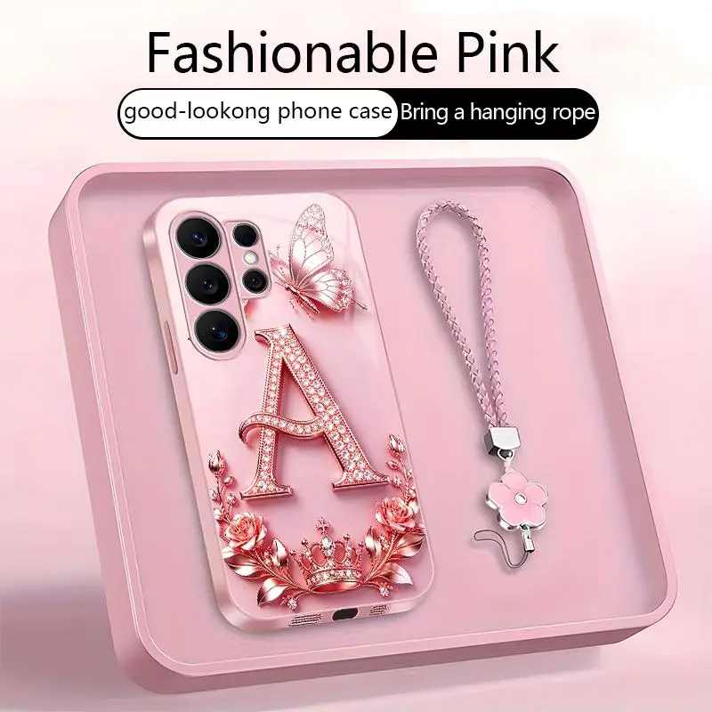 Suitable for [Galaxy S26 Ultra ] High-end, stylish letter-patterned phone case, 2D printed pattern, not 3D,full-coverage protection, free lanyard included,Purchase now and enjoy free shipping immediately！YM99