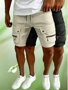 Men’s Cargo Shorts 3-Pack – Summer Sports Shorts, Multi-Pocket Zipper Casual Bermuda Shorts