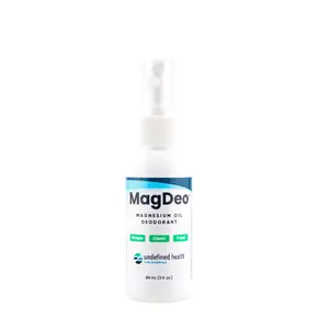 MagDeo Magnesium Oil Deodorant Spray - 100% Natural 2-Ingredient Formula for Odor Control - 89mL Daily Body Deodorant