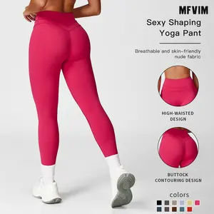 High Waisted Leggings with Butt Lift MFVIM - Workout Running Tights for Women Quick Dry Fabric Slim Fit Activewear Outerwear