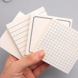 Style Simple Sticky Notes, Strong Adhesive, Grid Line Notepads, Reusable Non-Stick Paper, for School Office Notebook Use
