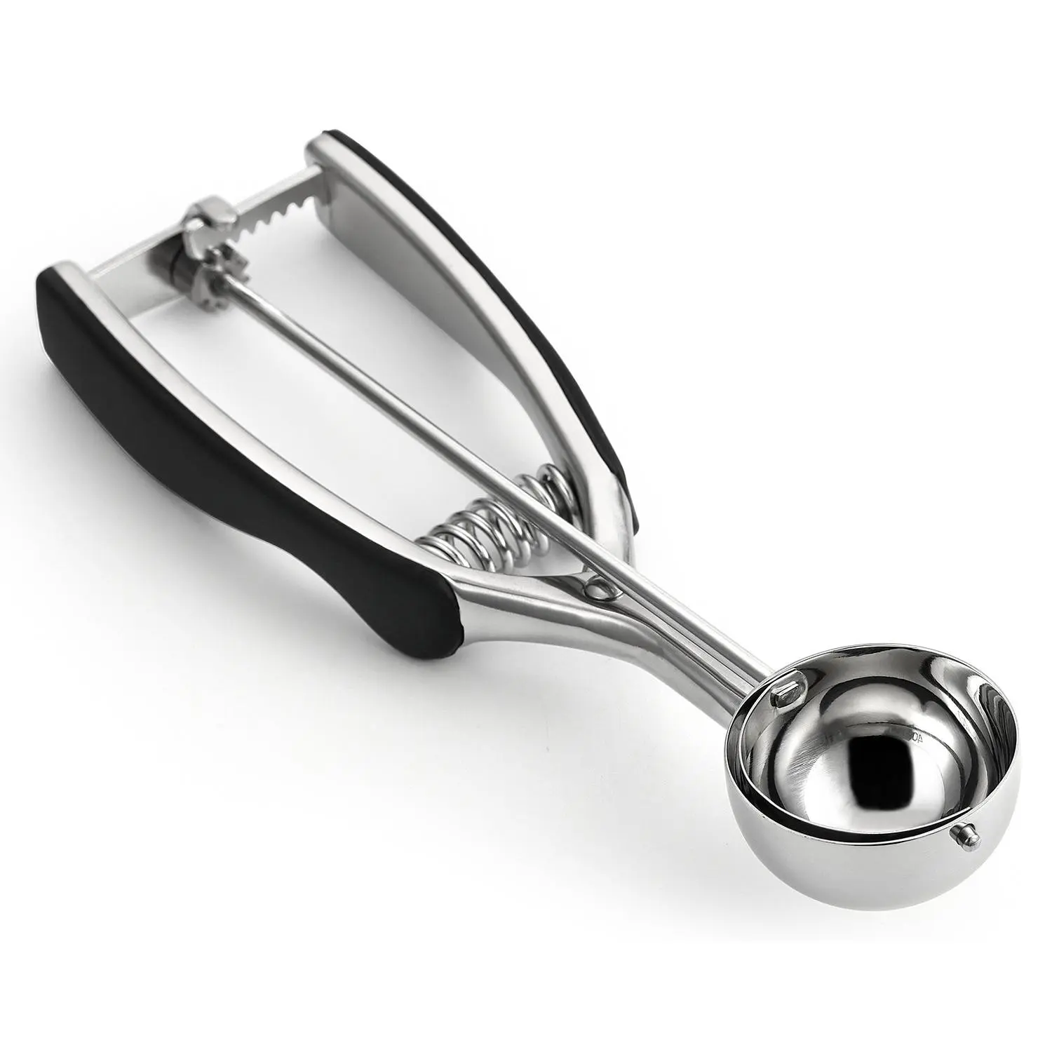 Spring Chef Cookie Scoop, Premium 18/8 Stainless Steel Disher with Soft Grip, Spring Loaded with Trigger Release