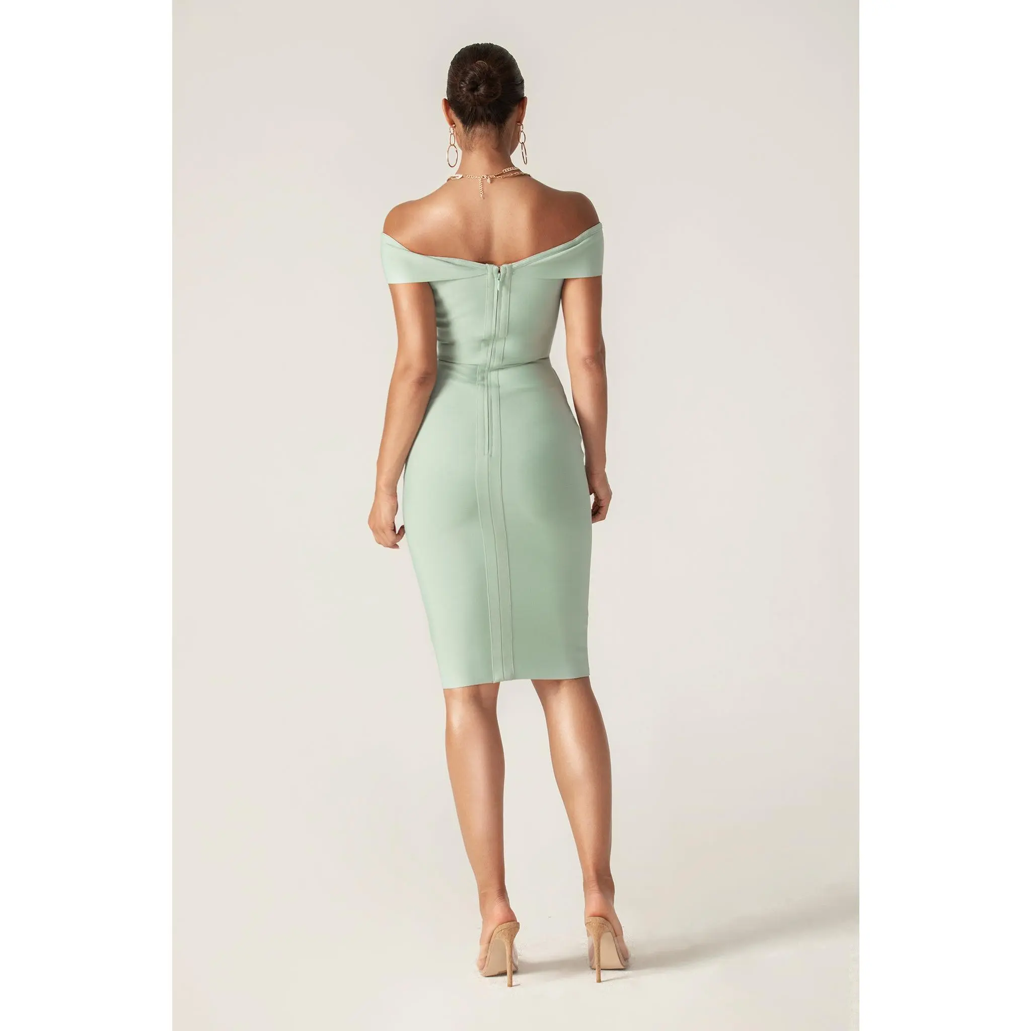 jade green bodycon dress Forest Green Bodycon Midi Dress - All Dresses